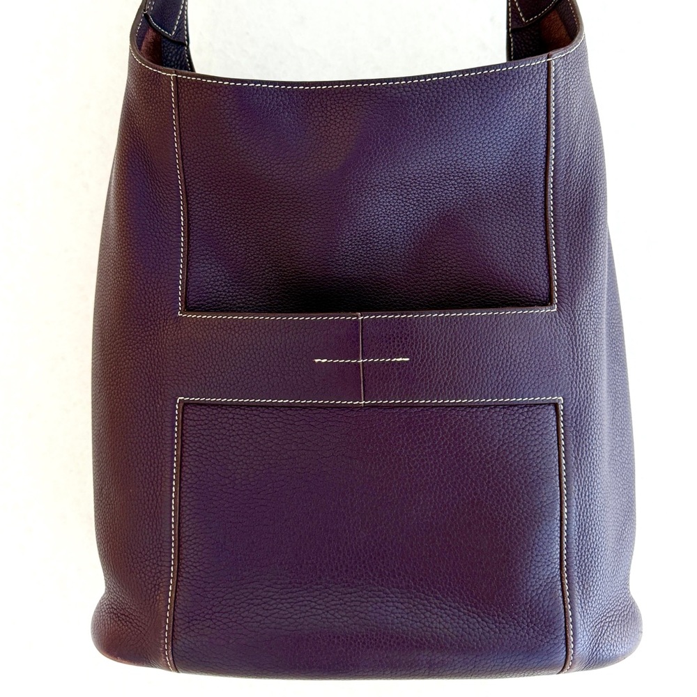 Authentic Hermes Goodnews messenger Chic Purple clemence Leather crossbody bag - Picture 16 of 16